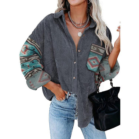 Printed Shirt Loose Jacket